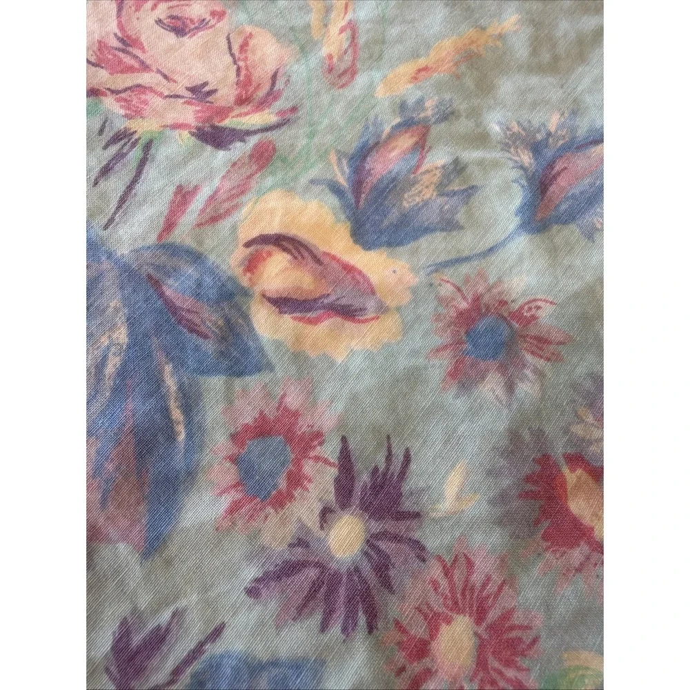 VTG 90's Ralph Lauren POMPANO Blue Chintz Floral Standard Pillow Case - One